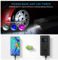 Přenosný kompresor s power bankou a LED světlem J