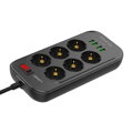 WiFi kamera v prodlužovacím kabelu 230V s USB portem 4K černá C