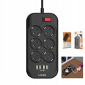 WiFi kamera v prodlužovacím kabelu 230V s USB portem 4K černá L