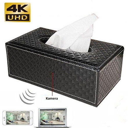 4K WiFi kamera skrytá v boxu na kapesníčky
