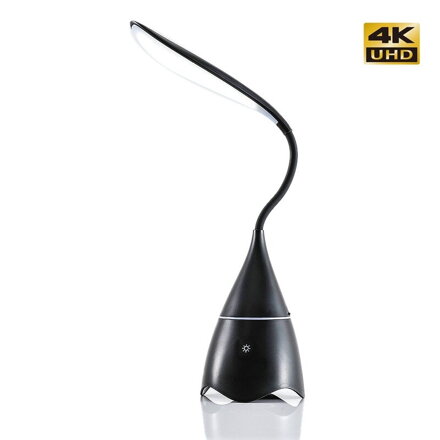 4K WiFi kamera skrytá v lampičce s bluetooth reproduktorem