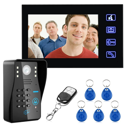 7" barevný videotelefon s elektrickým kódovým zámkem
