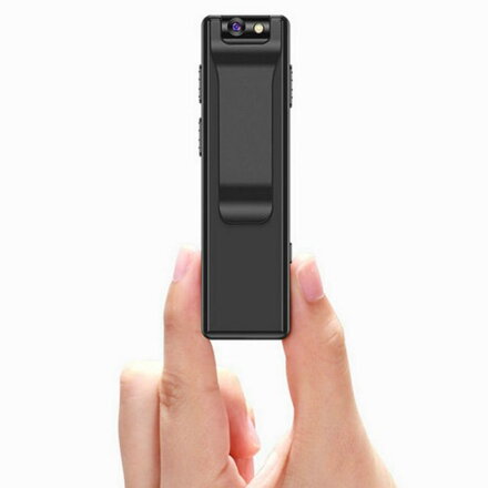 HD mini kamera s LED světlem v kovovém těle a magnetem
