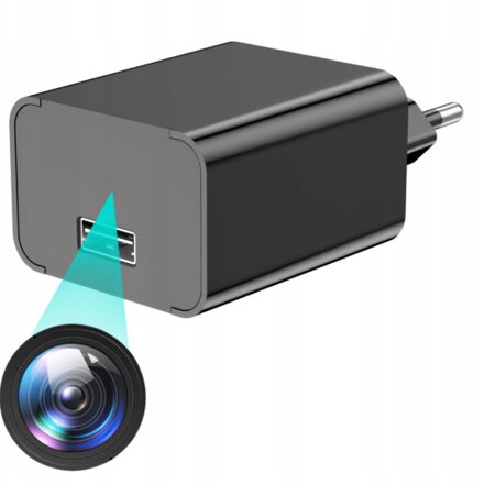 Kamera skrytá v USB adaptéru 5VDC HD1080P