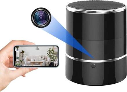 WiFi otočná kamera skrytá v bluetooth reproduktoru