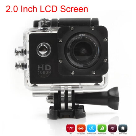 Sportovní Full HD kamera 1080P, vodotěsná