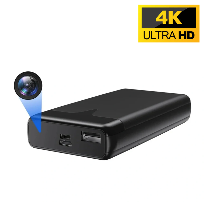 Špionážní UHD 4K WiFi kamera ukrytá v powerbance Špionážní UHD 4K WiFi kamera ukrytá v powerbance
